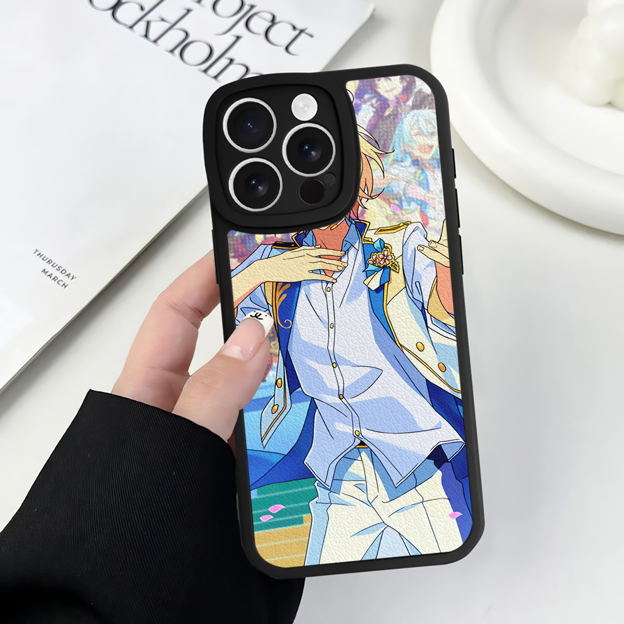 （画像用） あんさんぶるスターズ! Ensemble Stars 【iPhone 16シリーズ対応】シリコンスマホケース（レザー調） 材質：シリコン
